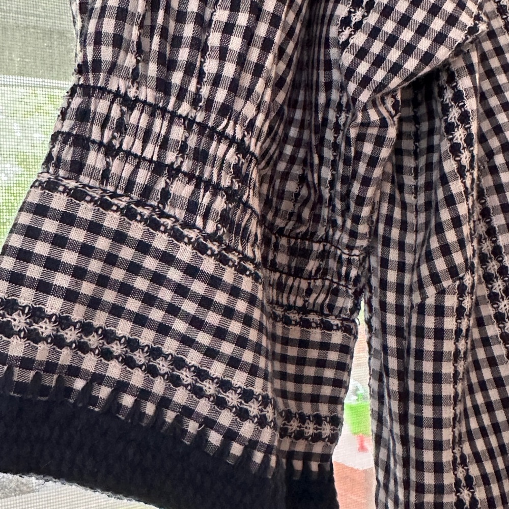 Loeffler Randall Navy and White Gingham Dress - Picture 4 of 8